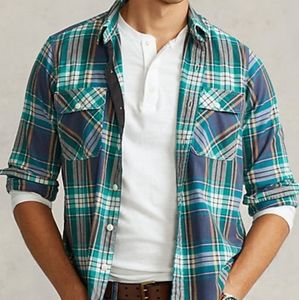 Polo ralph lauren classic fit plaid twill workshirt